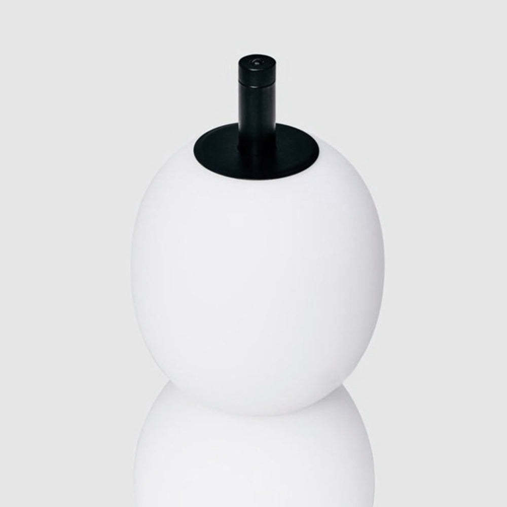 Valentina Floor Lamp: Close-up of white glass sphere detail