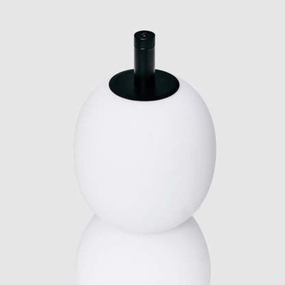 Valentina Floor Lamp: Close-up of white glass sphere detail