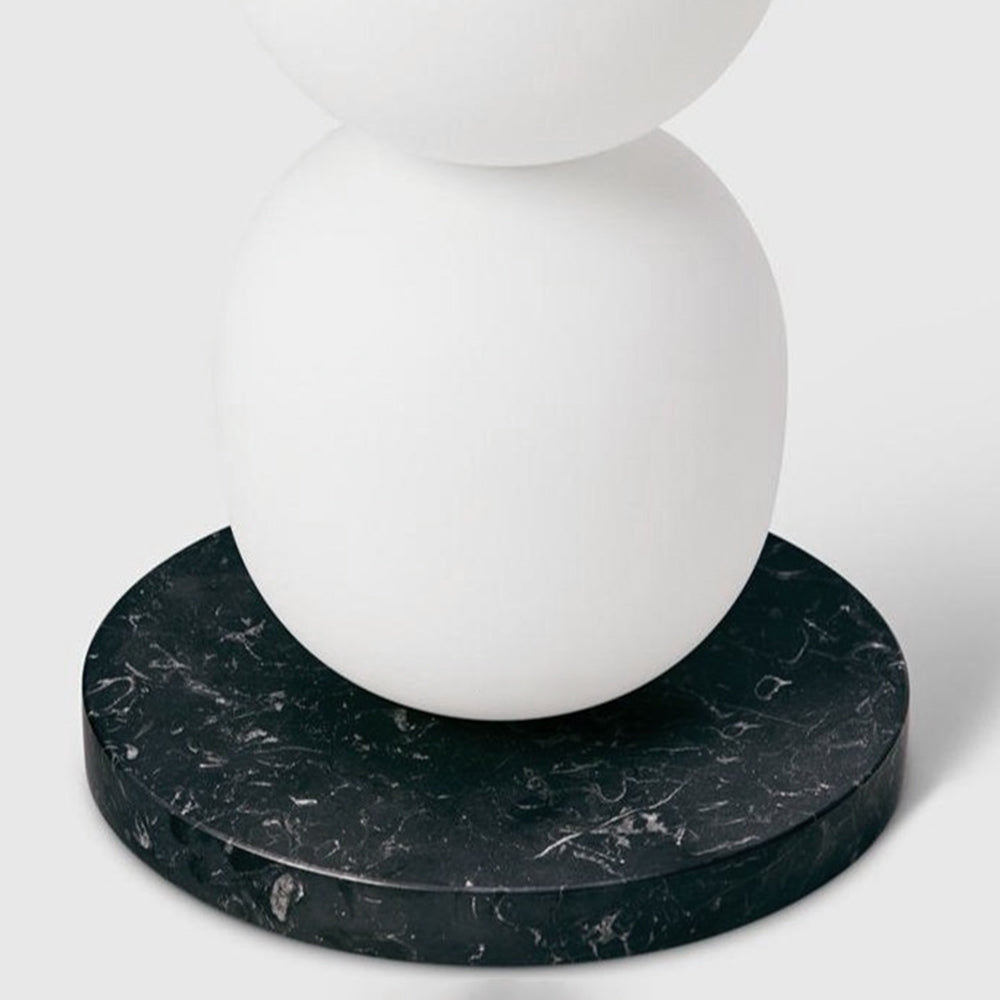 Valentina floor lamp base with white glass globes, Lassola