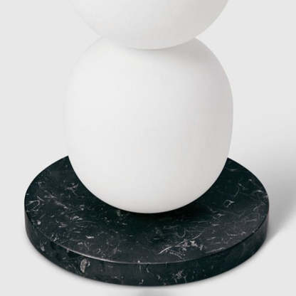 Valentina floor lamp base with white glass globes, Lassola