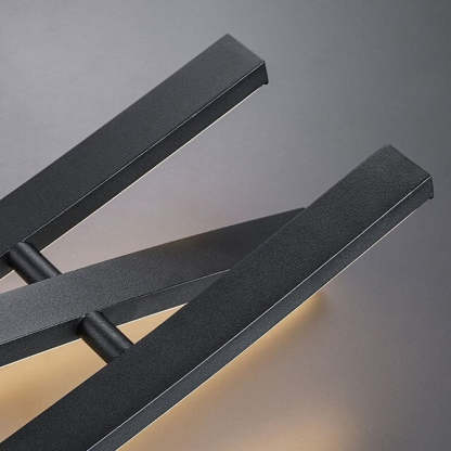 Close up of Louise linear pendant light, metal