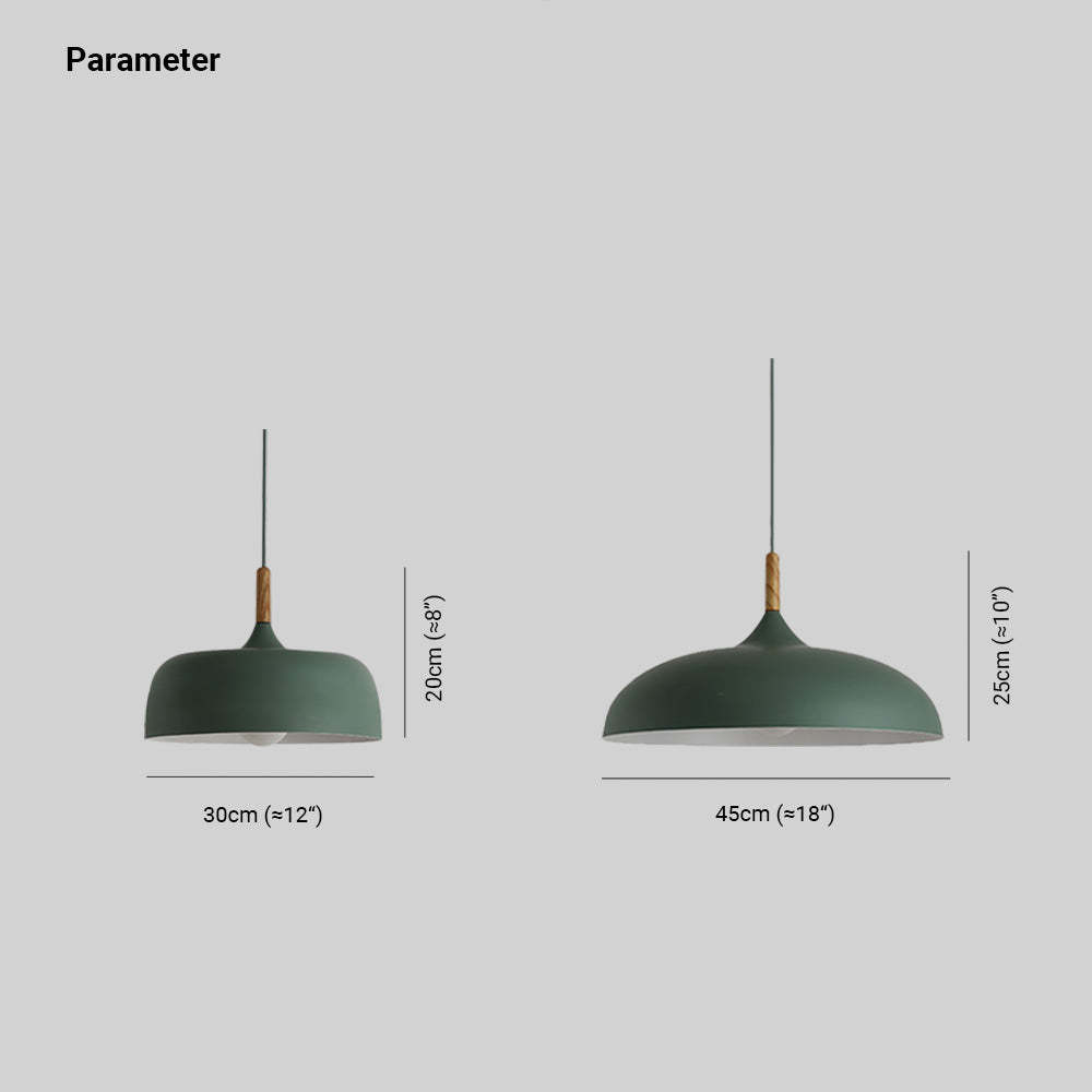 Leilani modern green pendant light dimensions