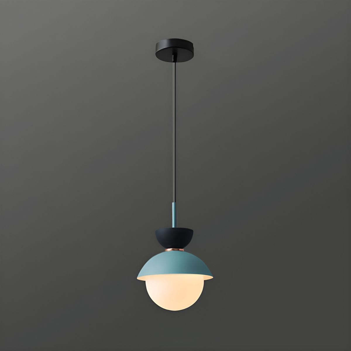 Cairns Nordic Pendant Light - Blue and Black Globe