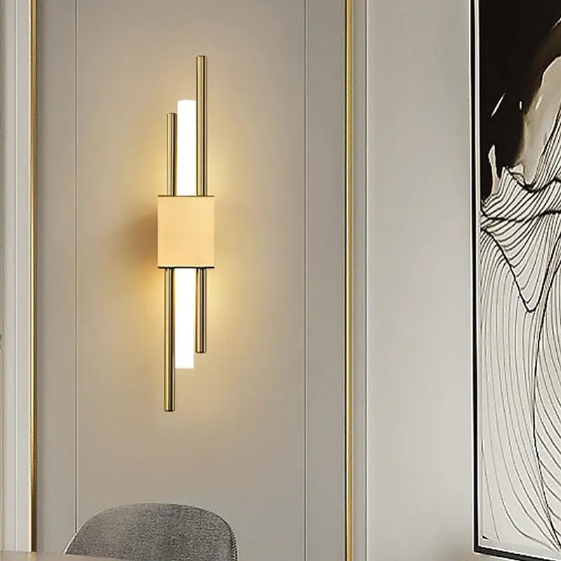 Alana LED Wall Lamp: Modern gold finish indoor lighting fixture