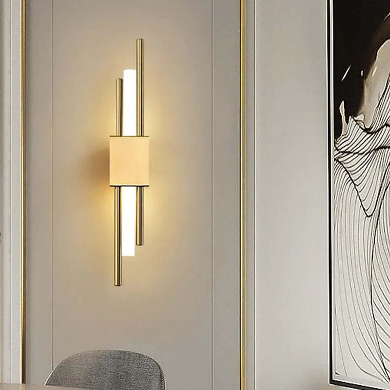 Alana LED Wall Lamp: Modern gold finish indoor lighting fixture