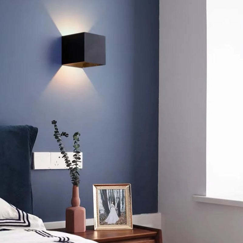 Orr LED Square Wall Lamp in Bedroom, Modern Lighting