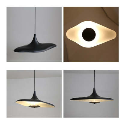 Carins Black Resin Pendant Light - Multiple Views