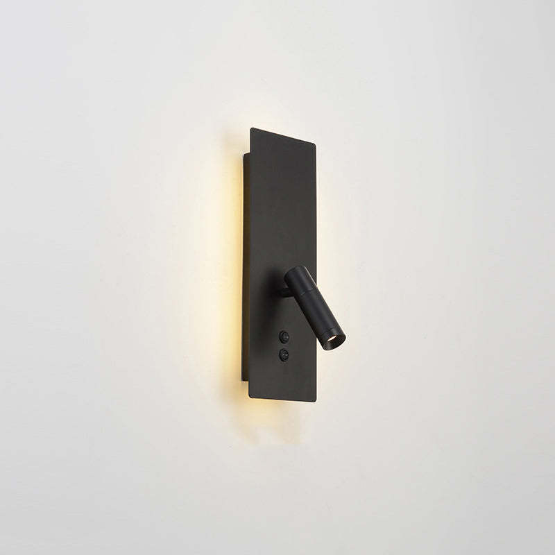 Black Orr Modern Wall Lamp, illuminating the wall
