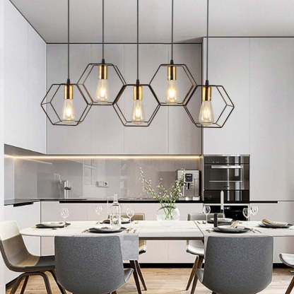 5-Light Farmhouse Pendant over Dining Table