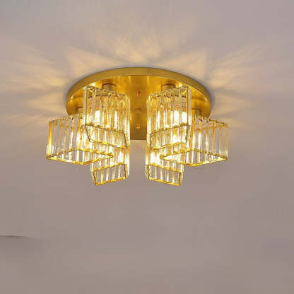 Eryn Modern Flush Mount Ceiling Light with crystal shades