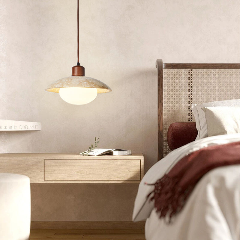 Hailie Wabi-Sabi Pendant Light in a Bedroom Setting