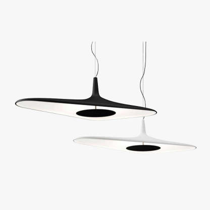 Carins pendant lights in black and white, Resin hat shape design