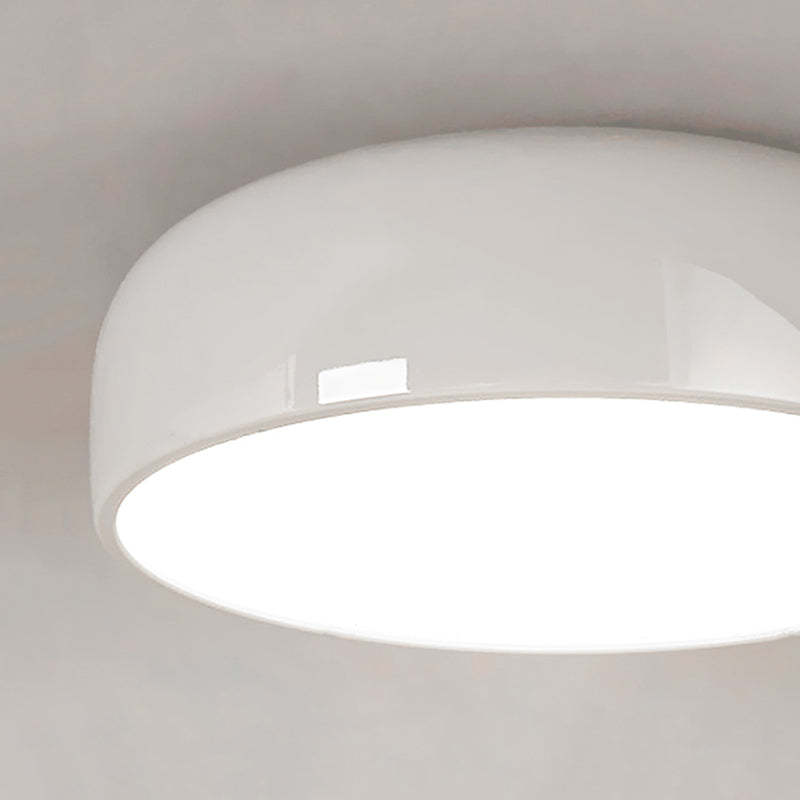 Modern white Leilani ceiling light, disc shape