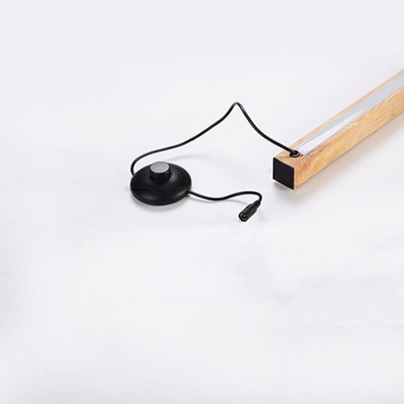 Ozawa Floor Lamp: Foot Switch Detail Ozawa Minimalist Linear Wooden 2 Color Floor Lamp