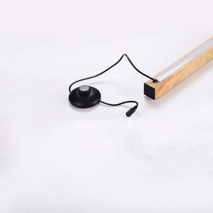 Ozawa Floor Lamp: Foot Switch Detail Ozawa Minimalist Linear Wooden 2 Color Floor Lamp