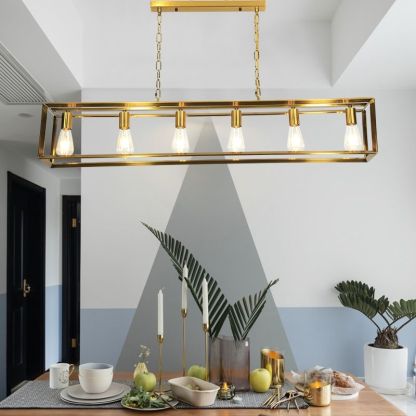 Brass Alessio Pendant Light over Dining Table