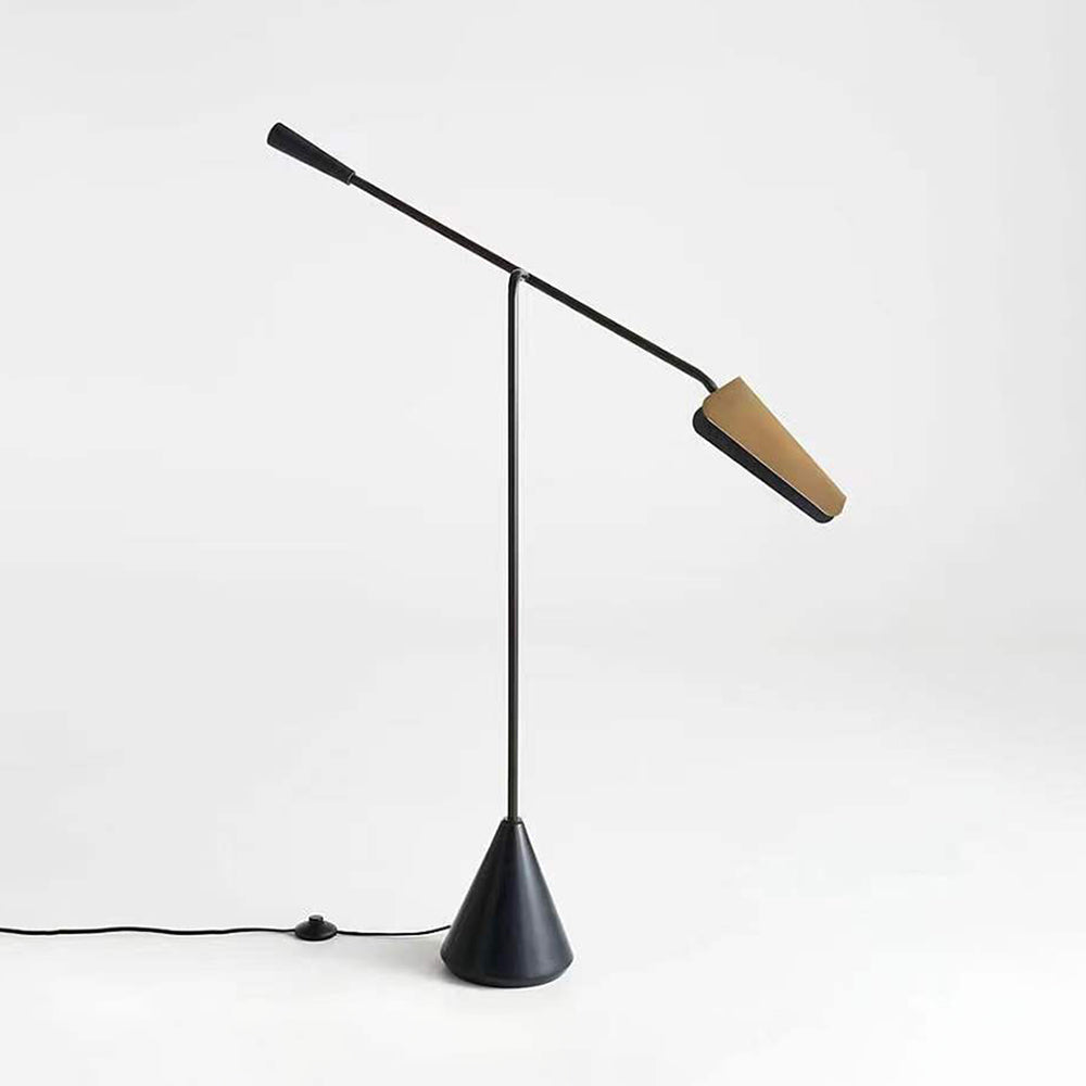 Minimalist Salgado Floor Lamp, Black and Gold