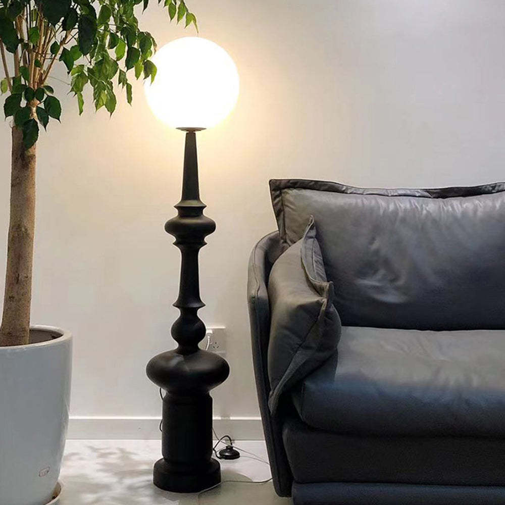 Salgado Retro Floor Lamp next to sofa - Lassola