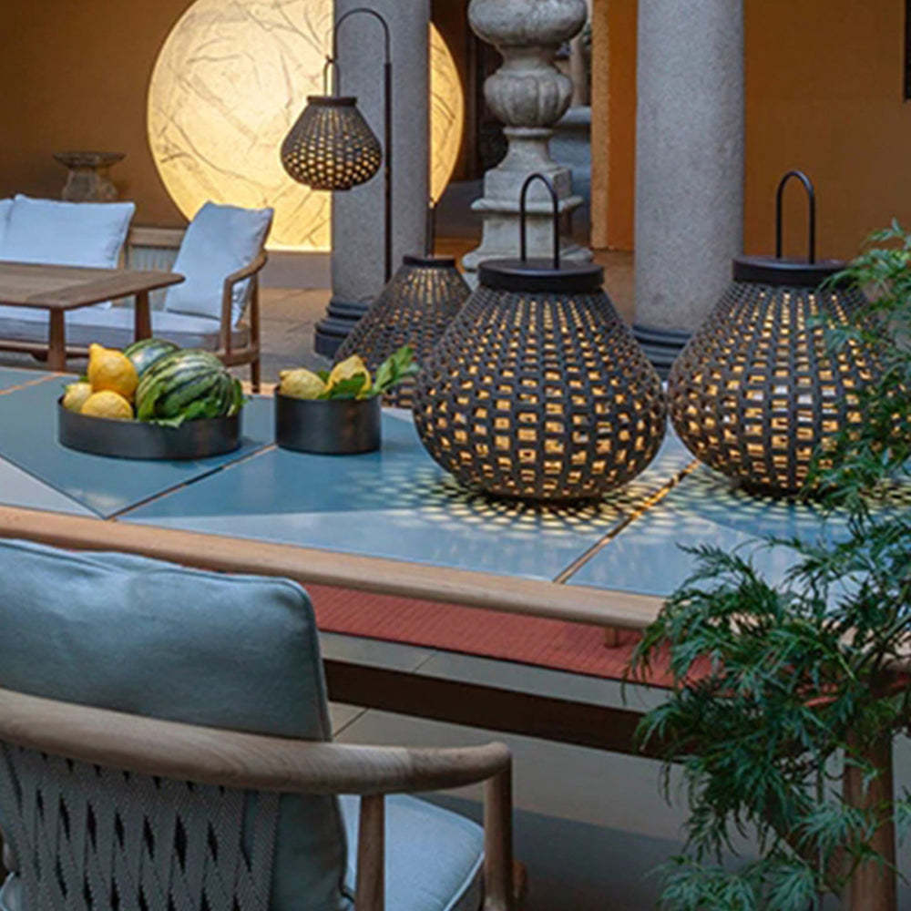 Ritta Vintage Lanterns illuminating outdoor living space