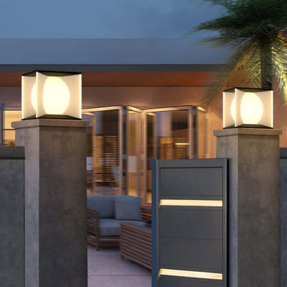 Elif Modern Moon Pier Light. Outdoor lighting on pillars.