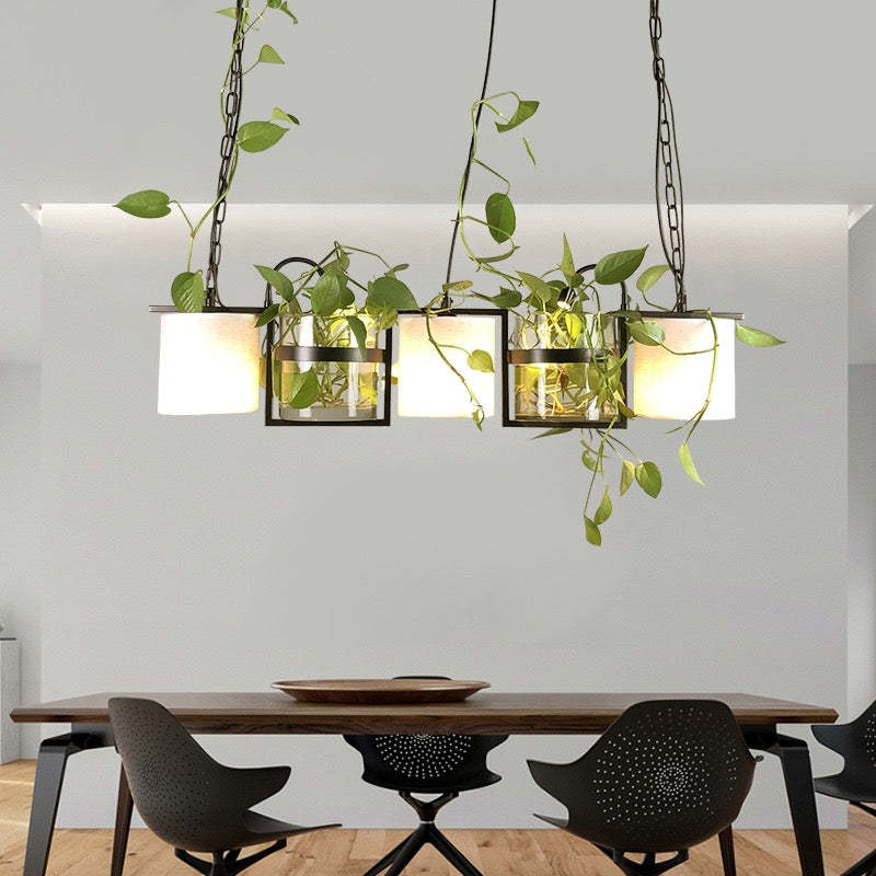 Greenery Pendant Light above Dining Table | Las Sola Lighting
