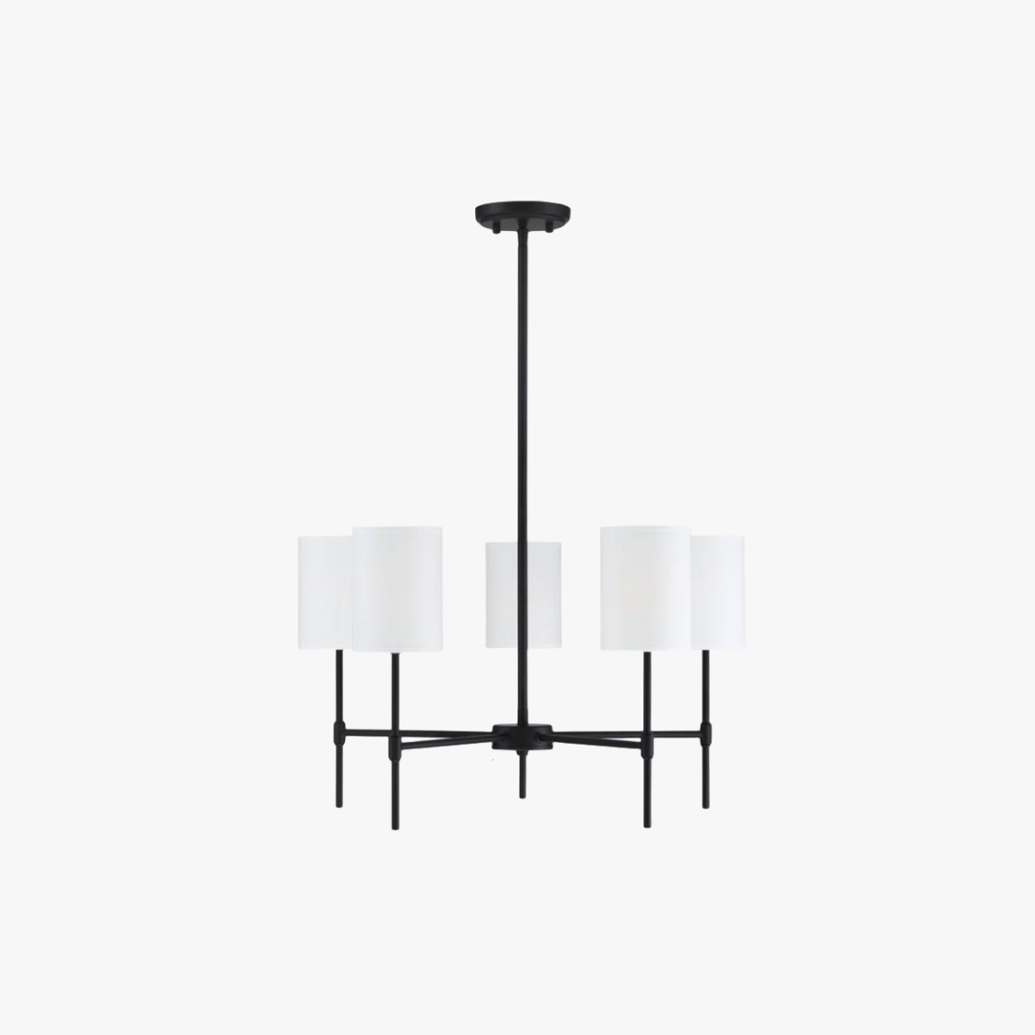 Silva Modern LED Chandelier - Metal and Fabric Design