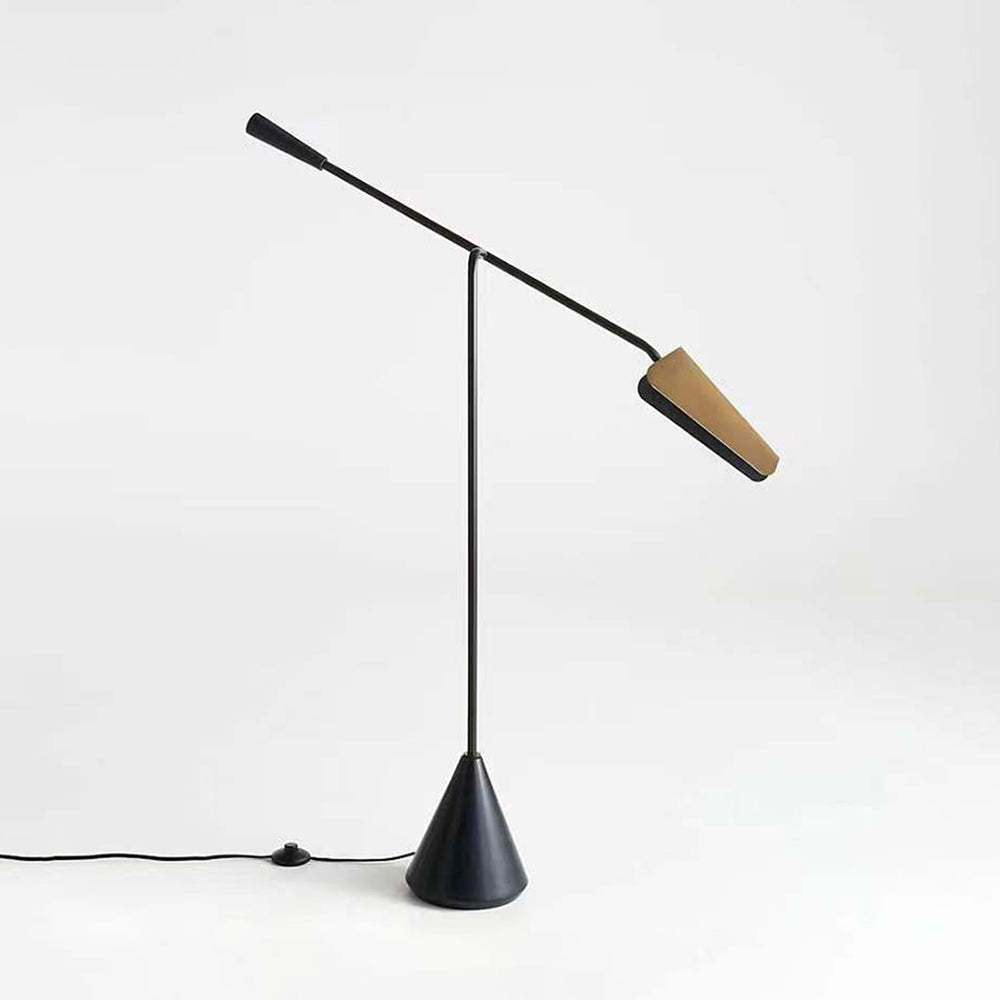 Minimalist Salgado Floor Lamp, Black and Gold