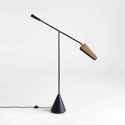 Minimalist Salgado Floor Lamp, Black and Gold