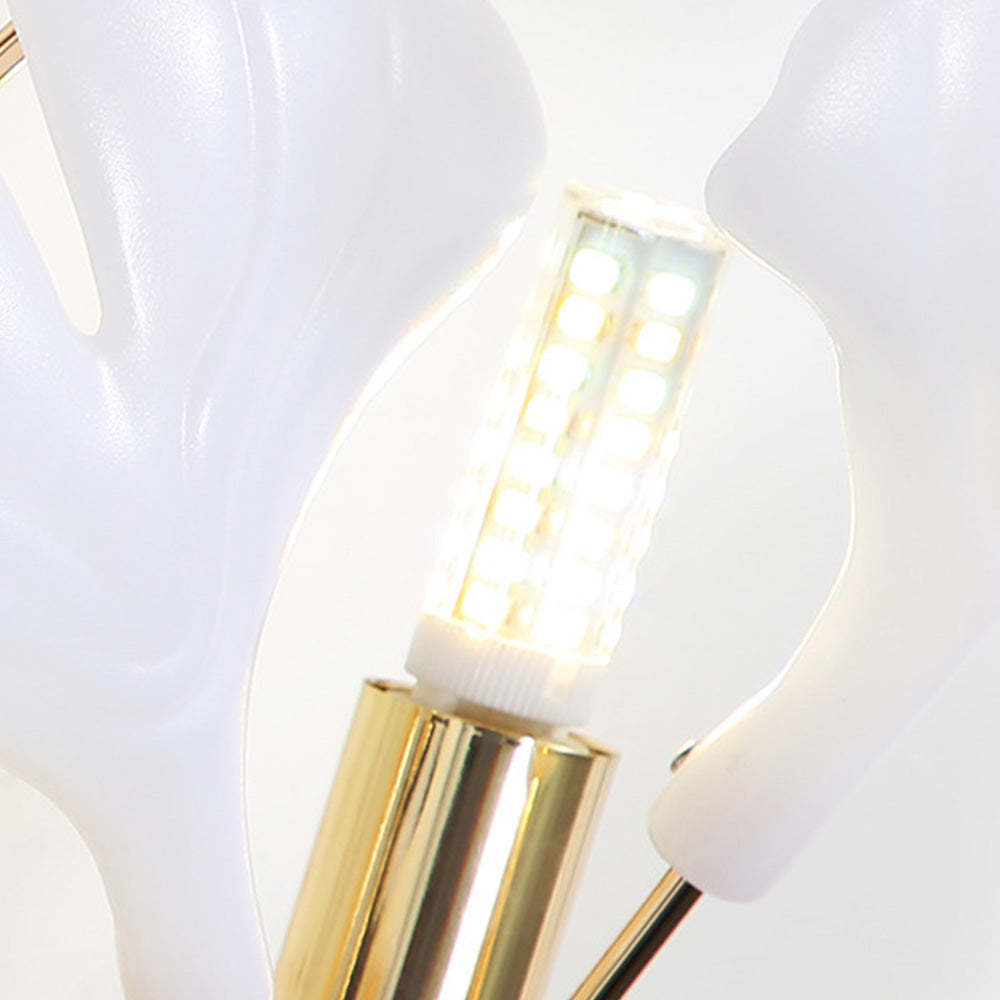 Olivia Wall Lamp - Close-up of LED bulb and floral design