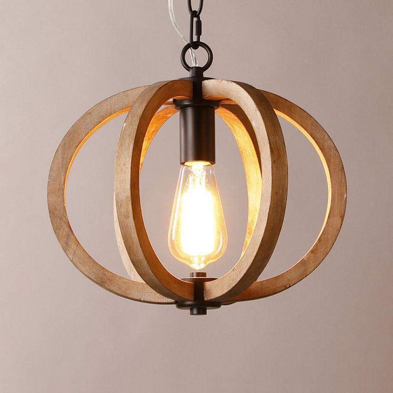 Alessio Orb Wood Pendant Light. Modern, eco-friendly lighting.