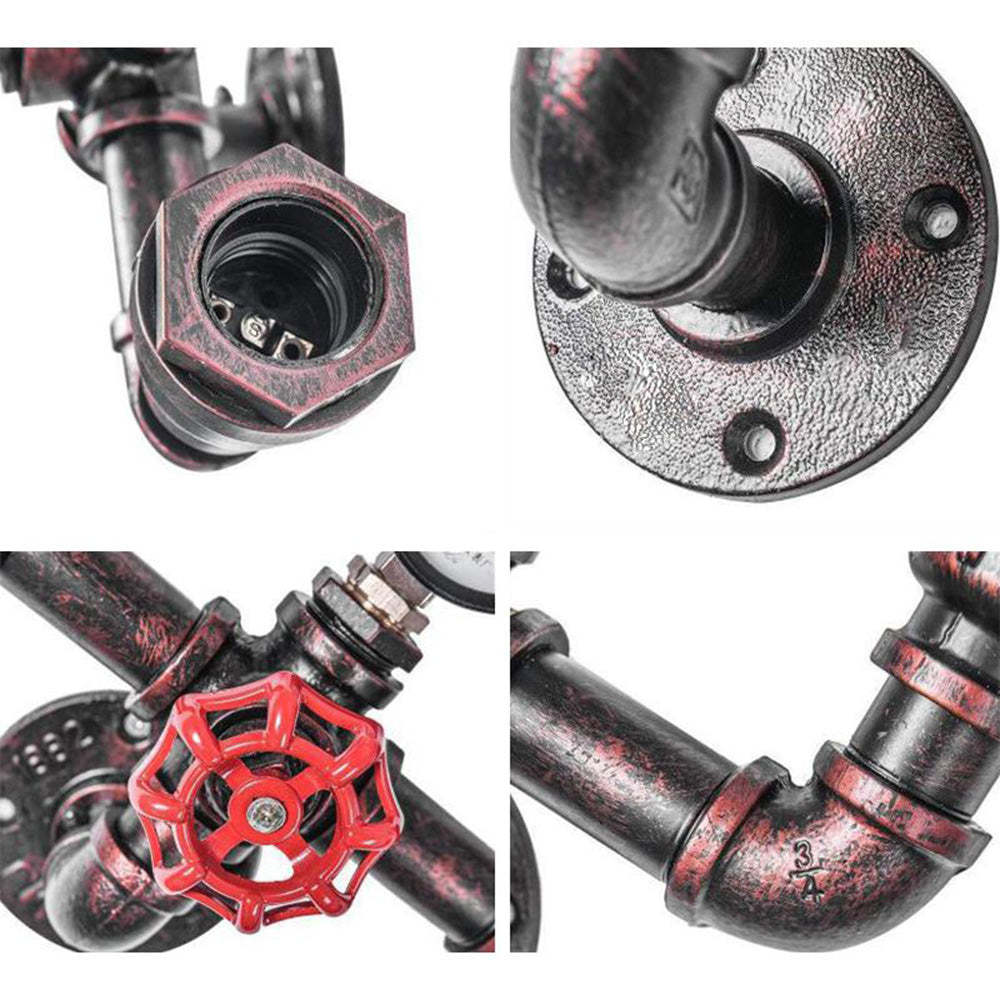 Cooper Alessio Industrial Wall Lamp: metal pipe details