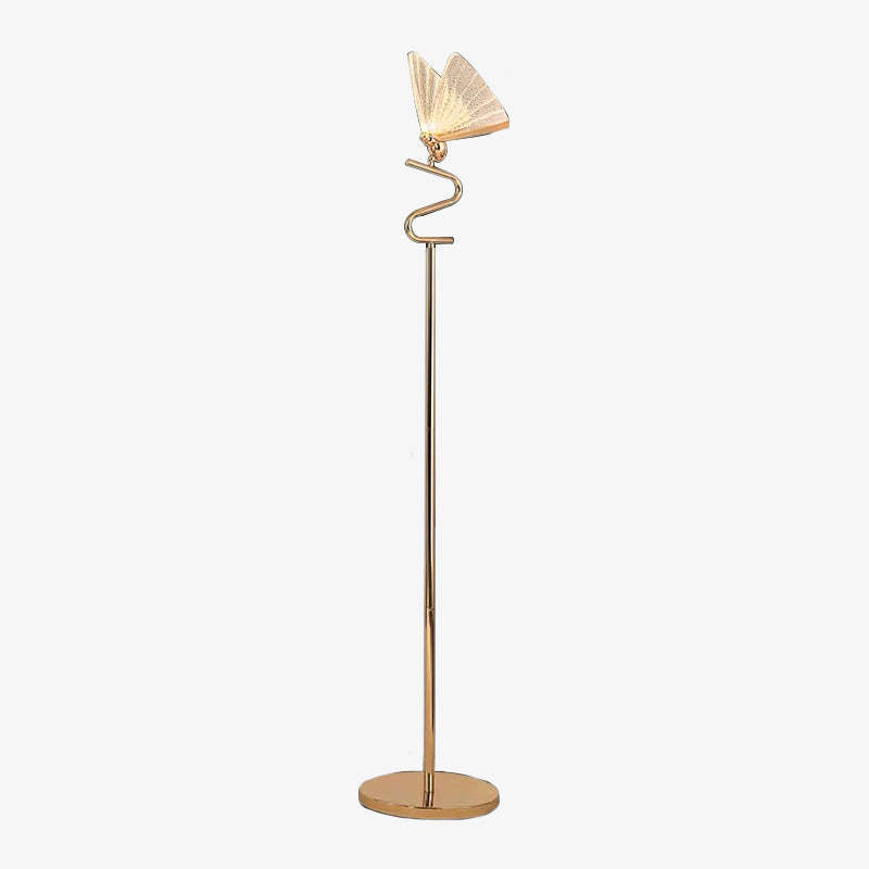 Kady Modern Butterfly Floor Lamp in gold, living room or bedroom lighting