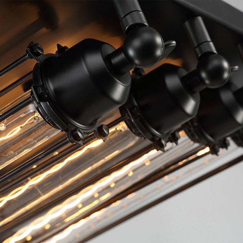 Close up of Alessio Tubed Flush Mount Ceiling Light