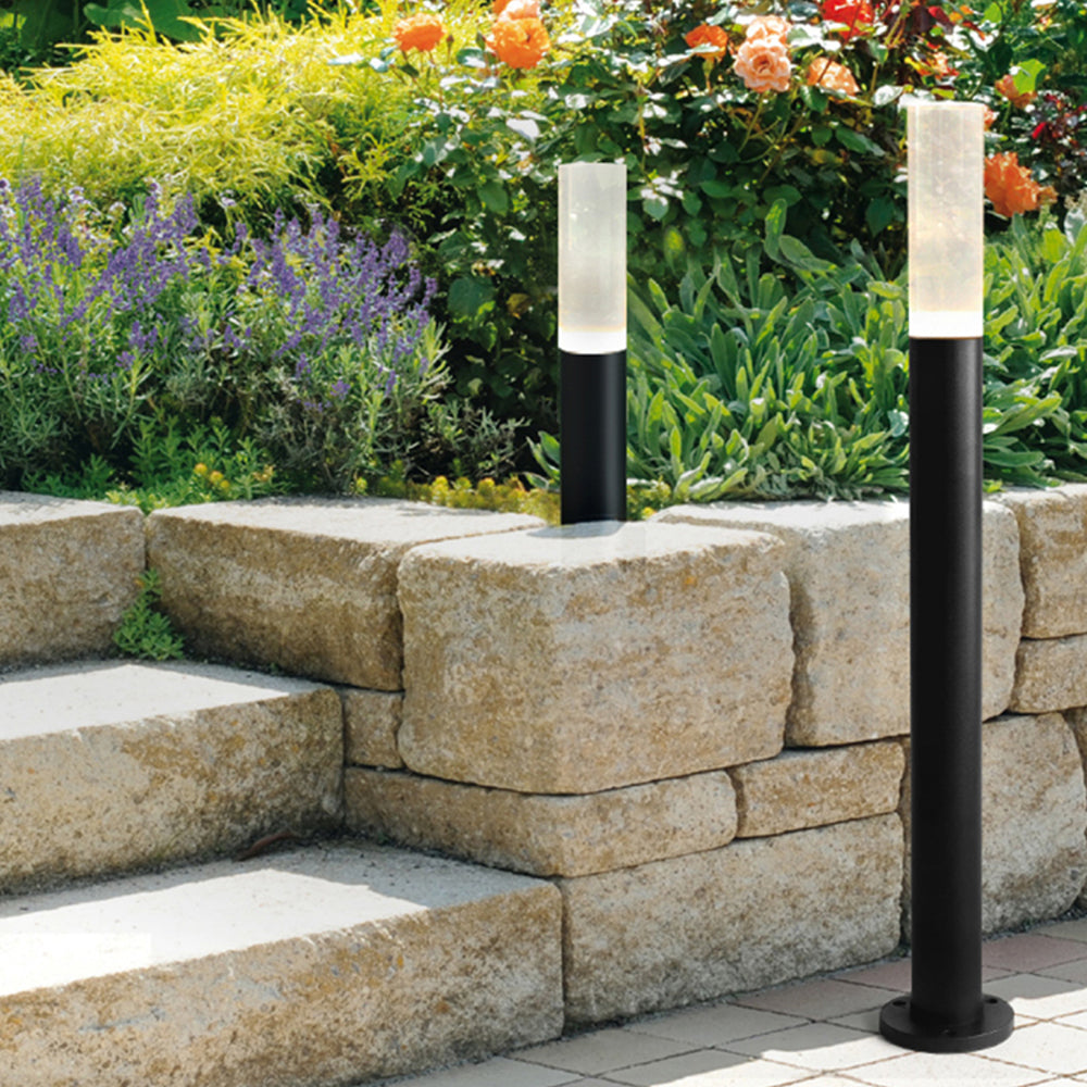 Pena outdoor path lights illuminating garden steps