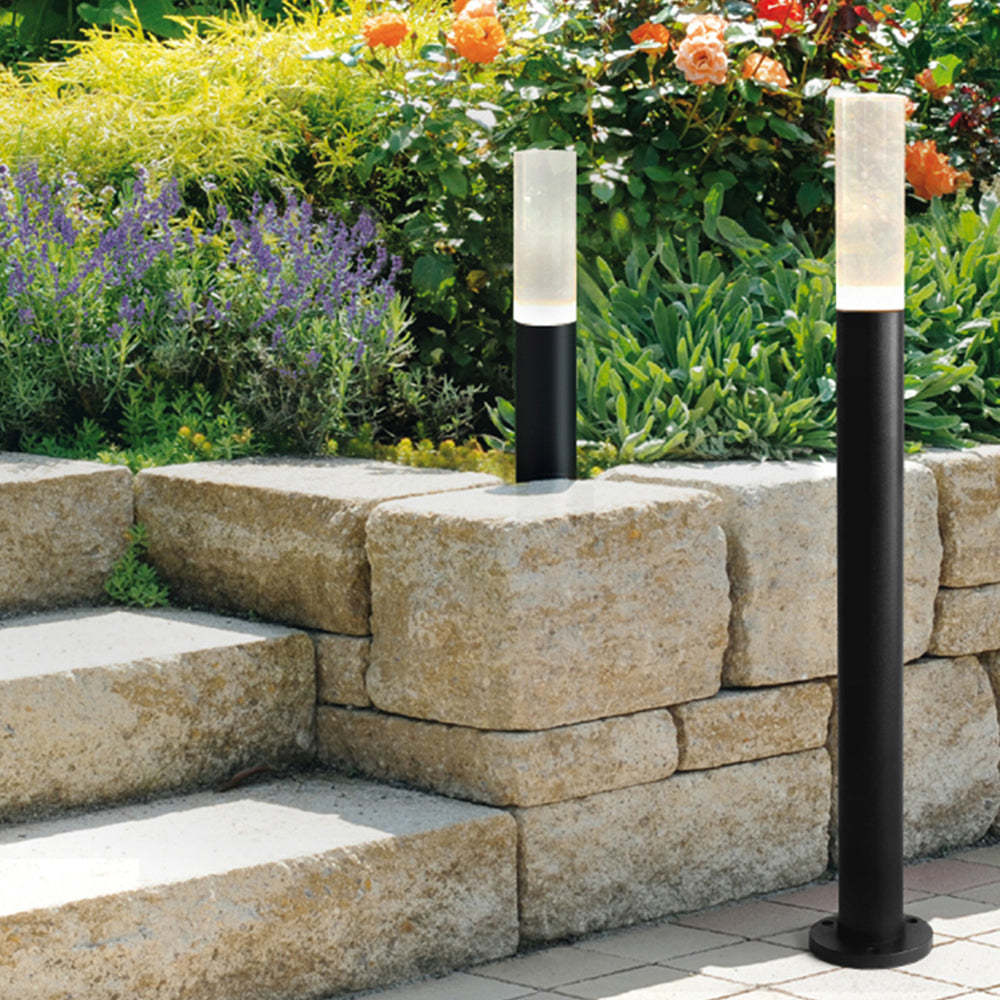 Pena outdoor path lights illuminating garden steps