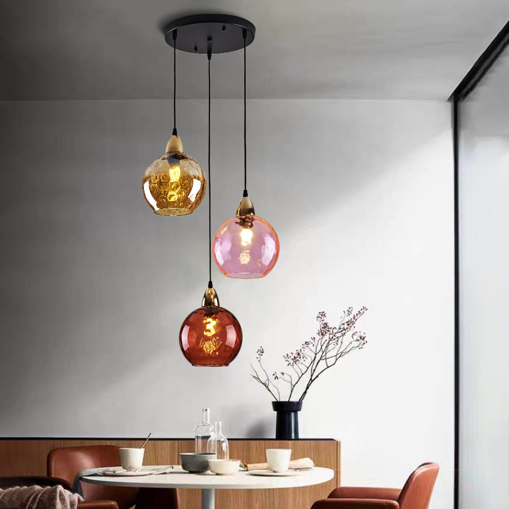 Water Ripple Glass Pendant Light, Hailie Cluster