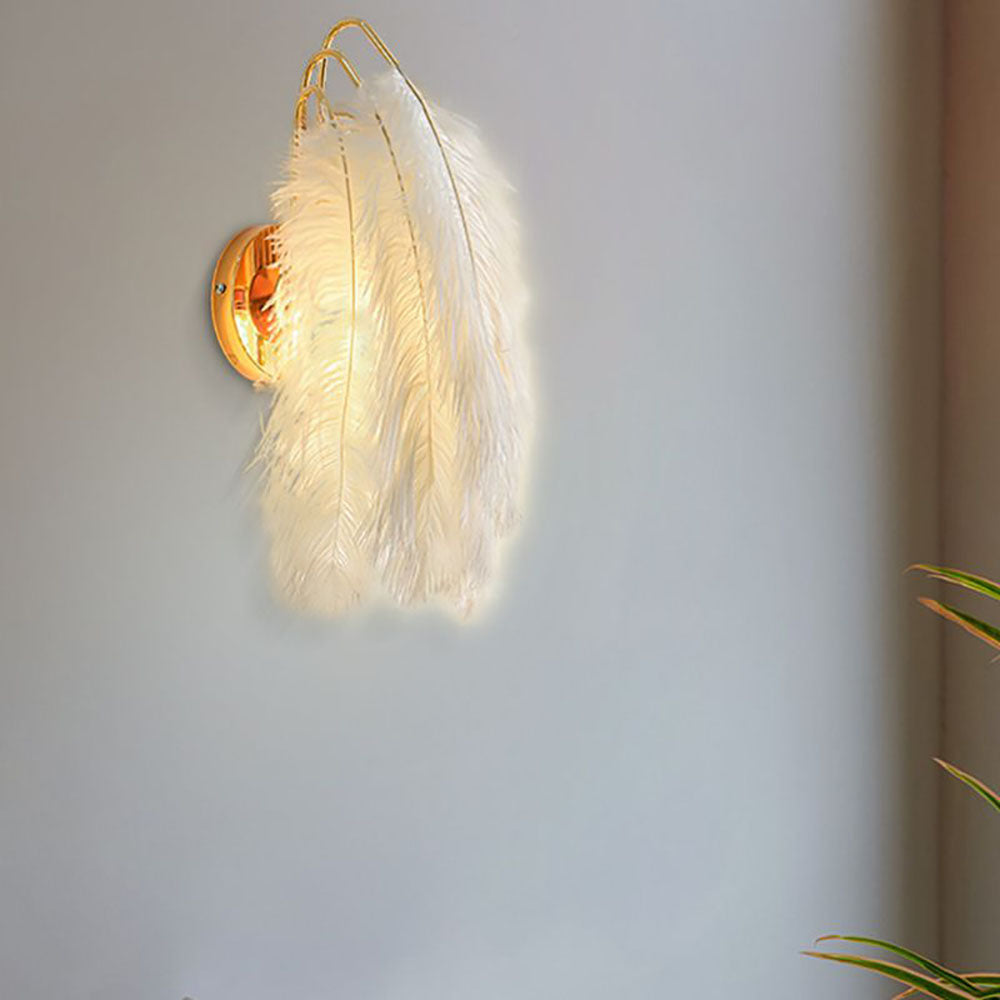 O'Moore Feather Wall Lamp, Modern Art Deco design