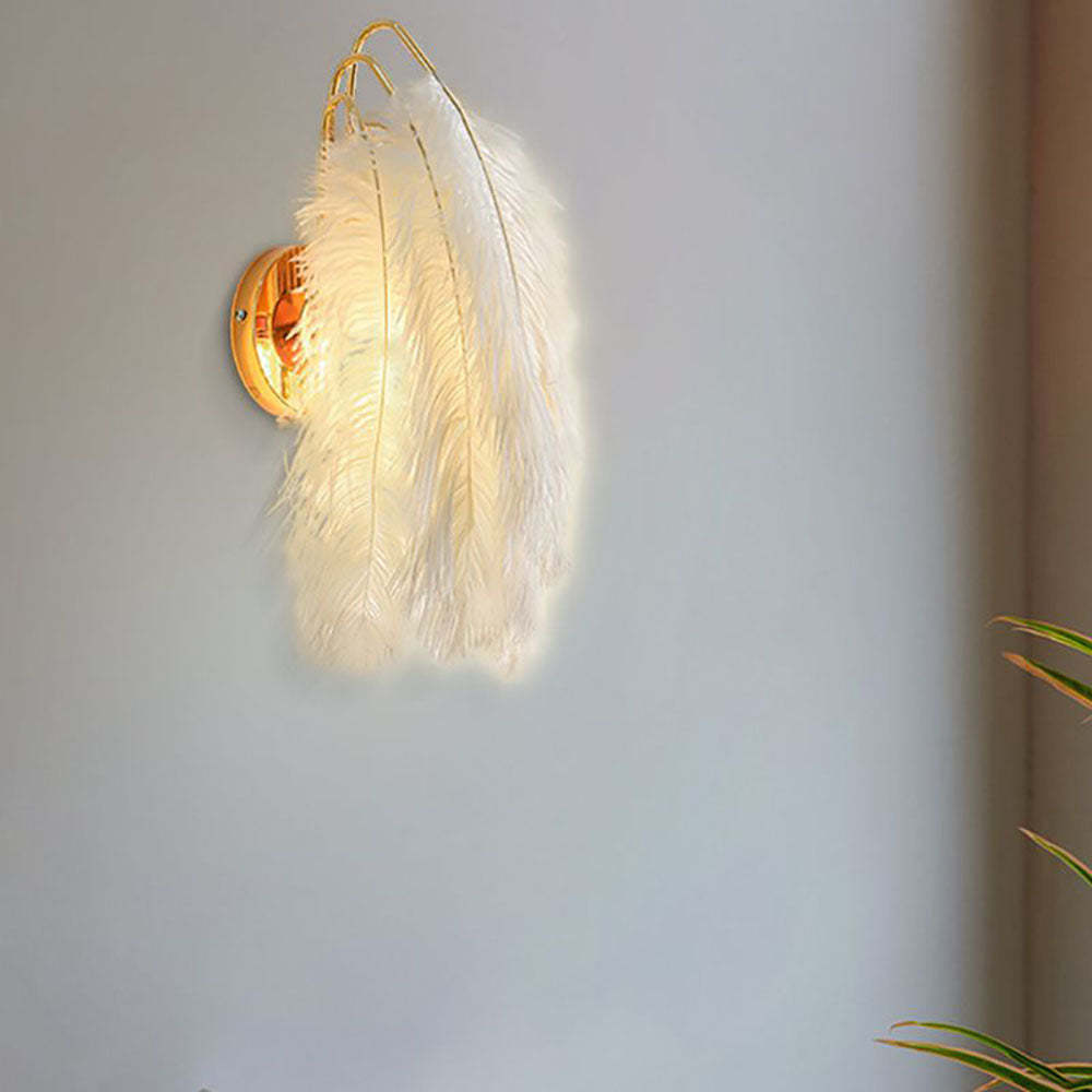 O'Moore Feather Wall Lamp, Modern Art Deco design