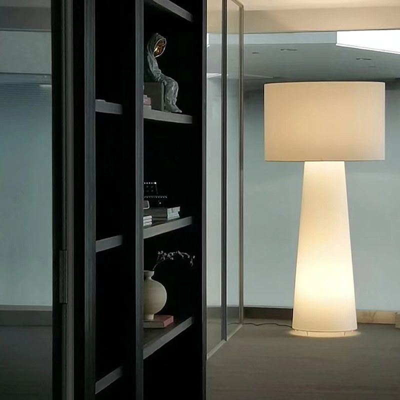Eryn Cylinder Fabric Floor Lamp, modern interior.
