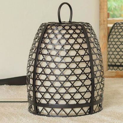 Alessio Cage Floor Lamp, Metal & Acrylic - Las Sola