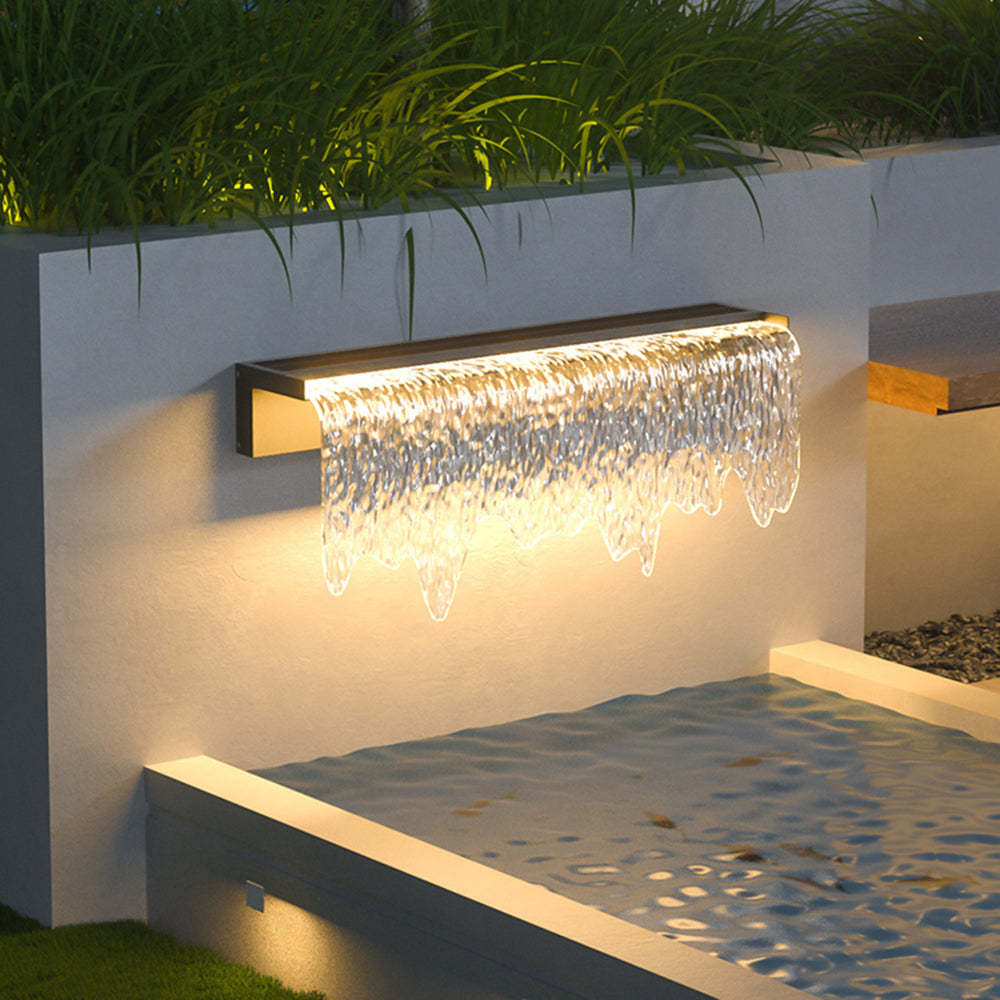Isaac Modern Outdoor Wall Lamp with Waterfall Effect