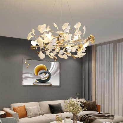 Olivia Modern Petal Shaped Metal Ceramic Chandelier Dining Room