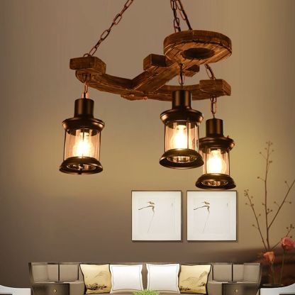 Rustic Austin chandelier lighting for living room.