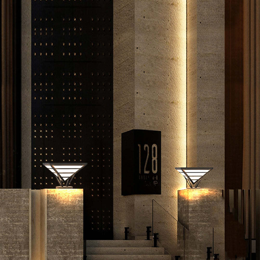 Riley Modern Diamond Metal Outdoor Table Lamps, Warm Light