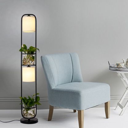 Eryn Floor Lamp with Planters - Decorative Indoor Lighting