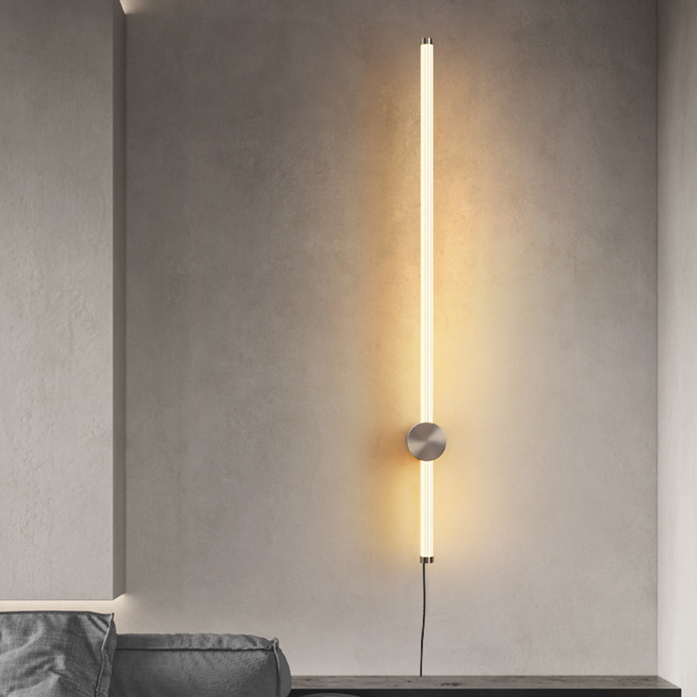 Edge Nickel Wall Lamp: Modern vertical light