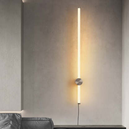 Edge Nickel Wall Lamp: Modern vertical light