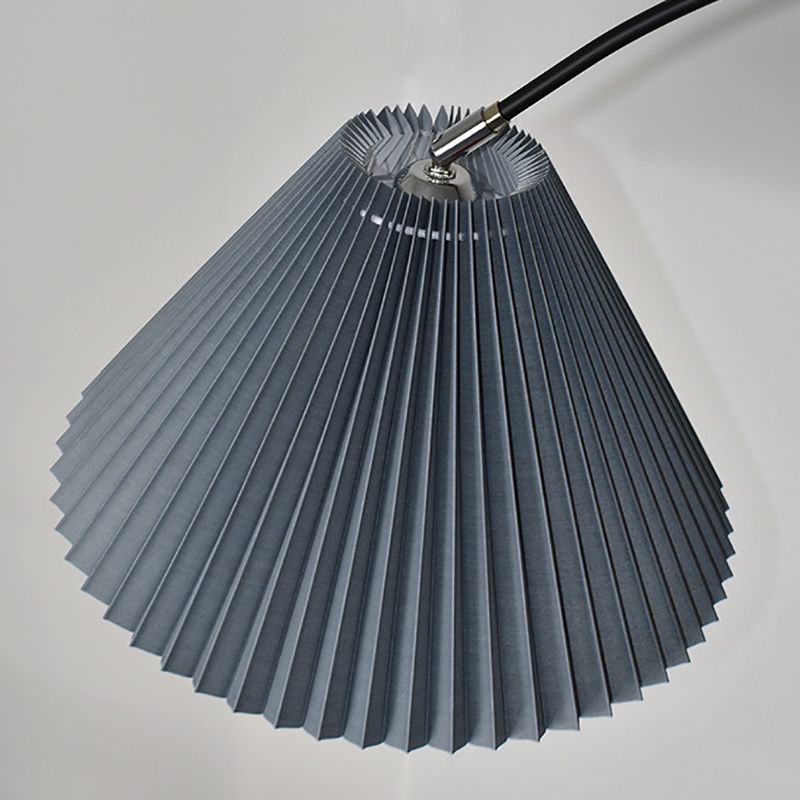 Eryn Floor Lamp Pleated Shade Detail - Gray
