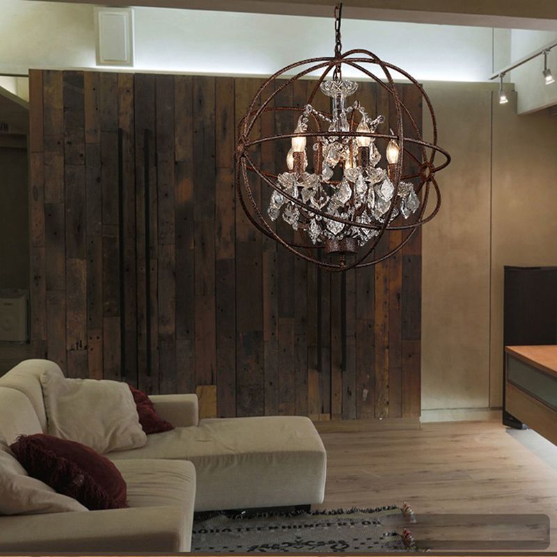 Kristy Rustic Pendant Light in Living Room