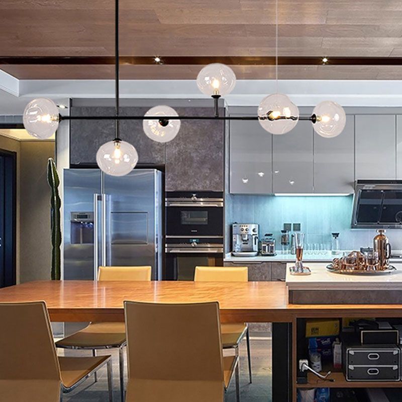 Valentina modern pendant light illuminating kitchen